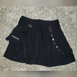 Goth Skirt with Strap and Side Pocket